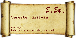 Serester Szilvia névjegykártya