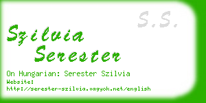 szilvia serester business card